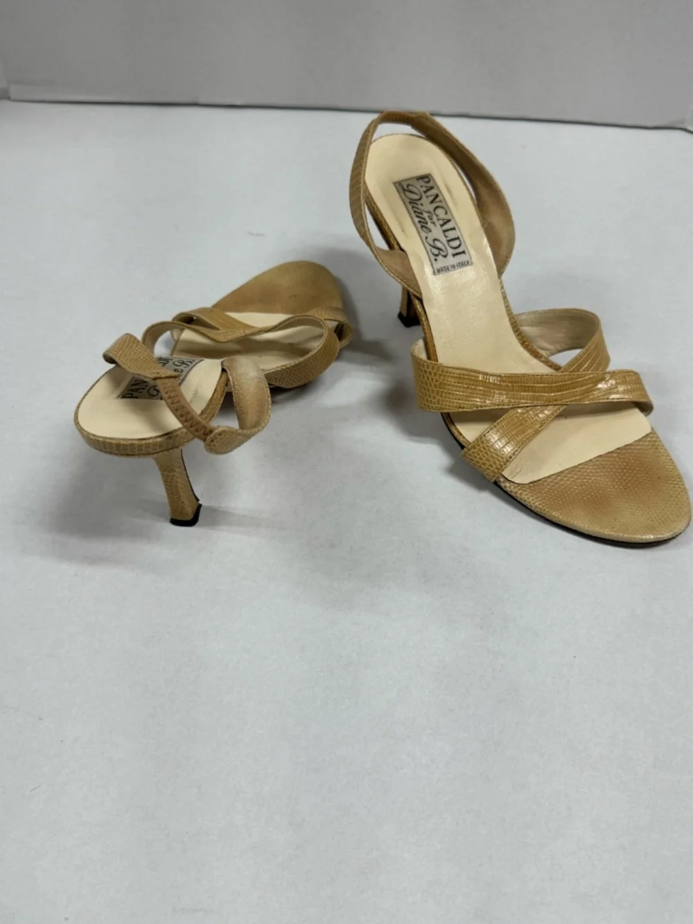 Pancaldi for Diane B Vintage Style Slingback Heels‎ - Size 8.